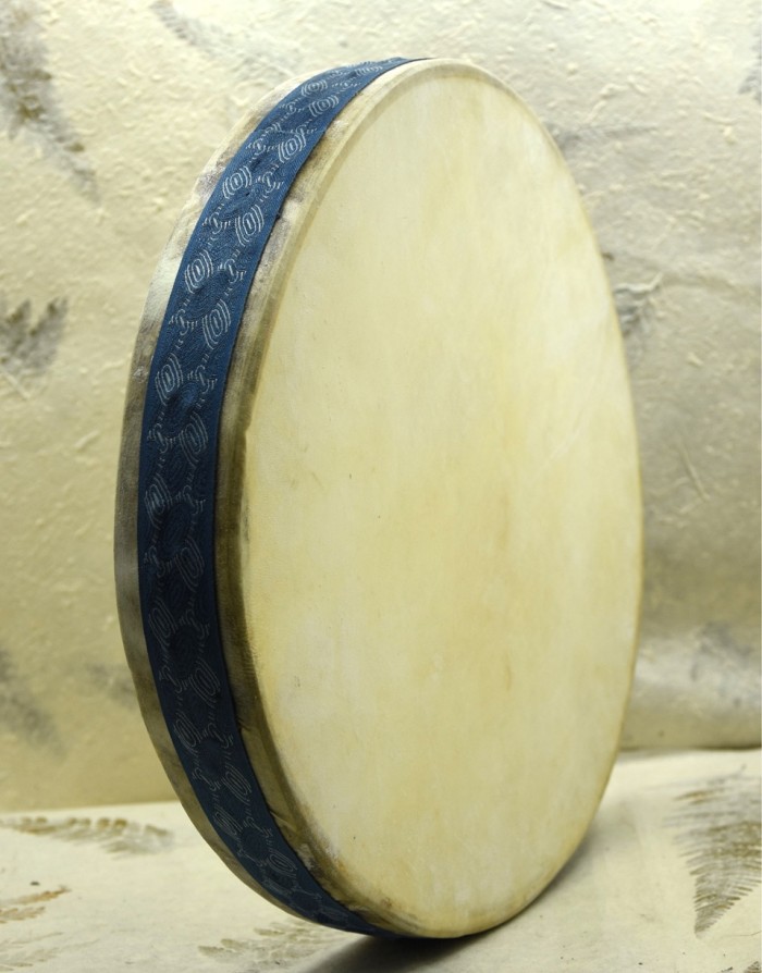 Ocean Drum with Sacred OM Symbol - Tibetan Meditation Drum