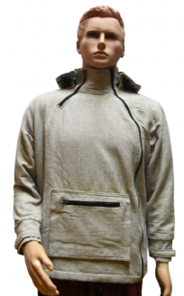 unisex-handmade-cotton-hooded-jacket-with-asymmetrical-zipper